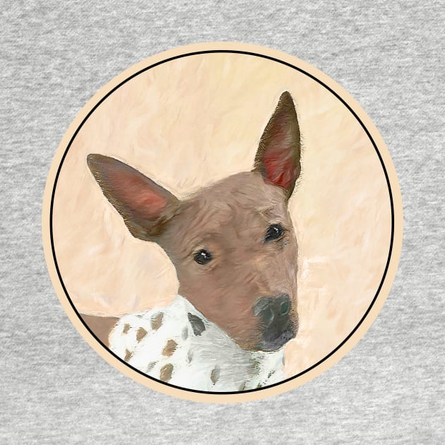 American Hairless Terrier Painting - Cute Original Dog Art by Alpen Designs